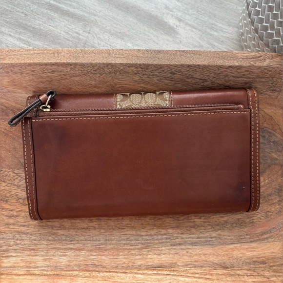 🦋 Vintage Coach Leather Wallet with Logo - Picture 6 of 9